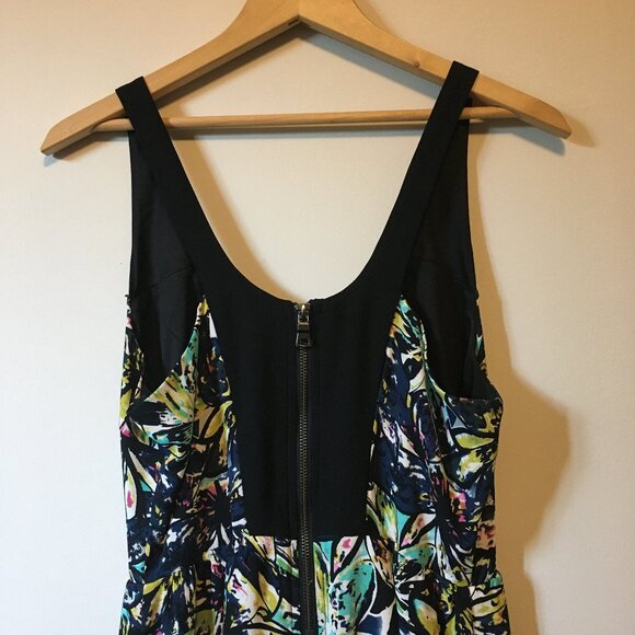 Faux Leather Braided Trim Summer Batik Print Inspired Dress - Picture 5 of 16